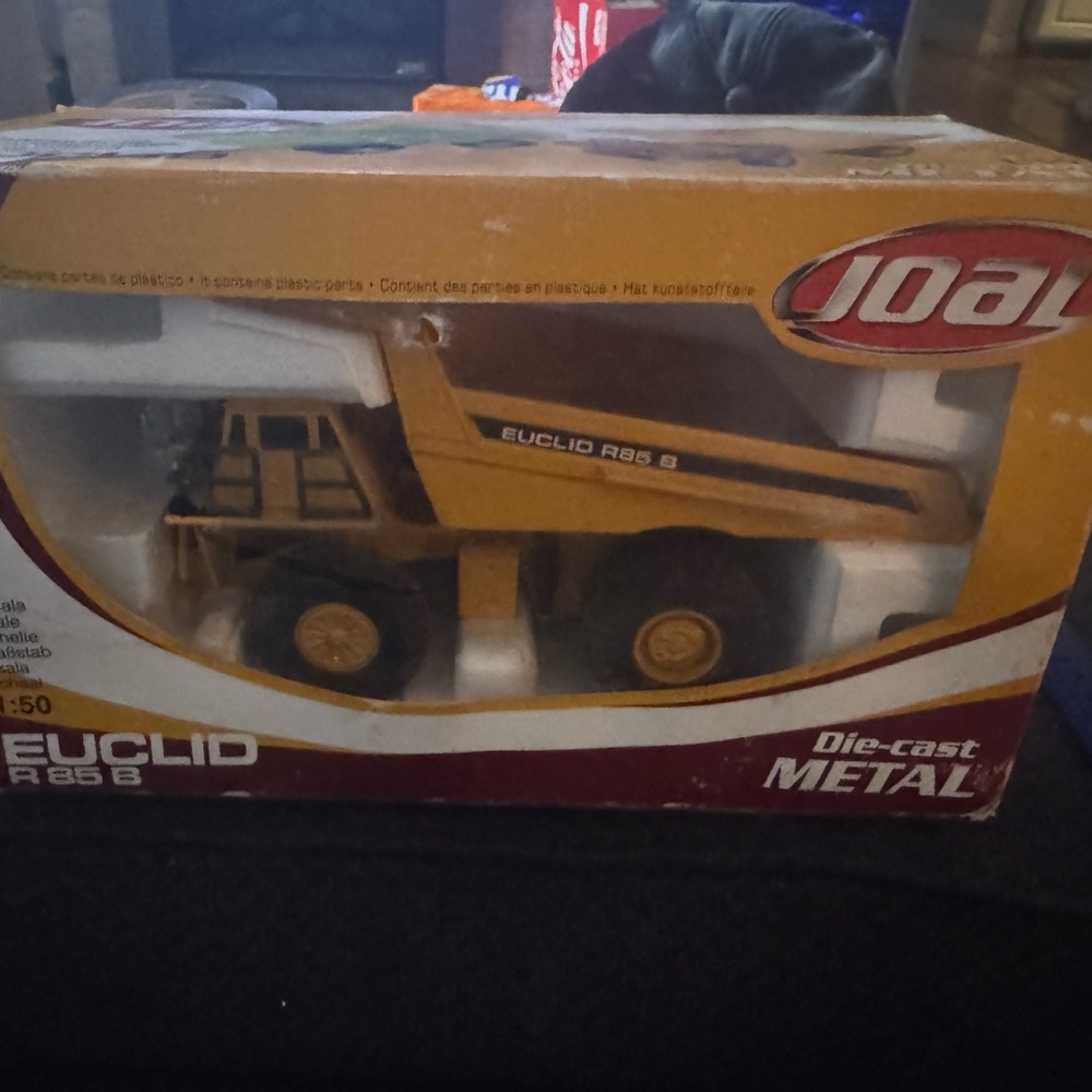 J.O.A. Yellow Die-Cast Metal Euclid R65 B Toy Truck